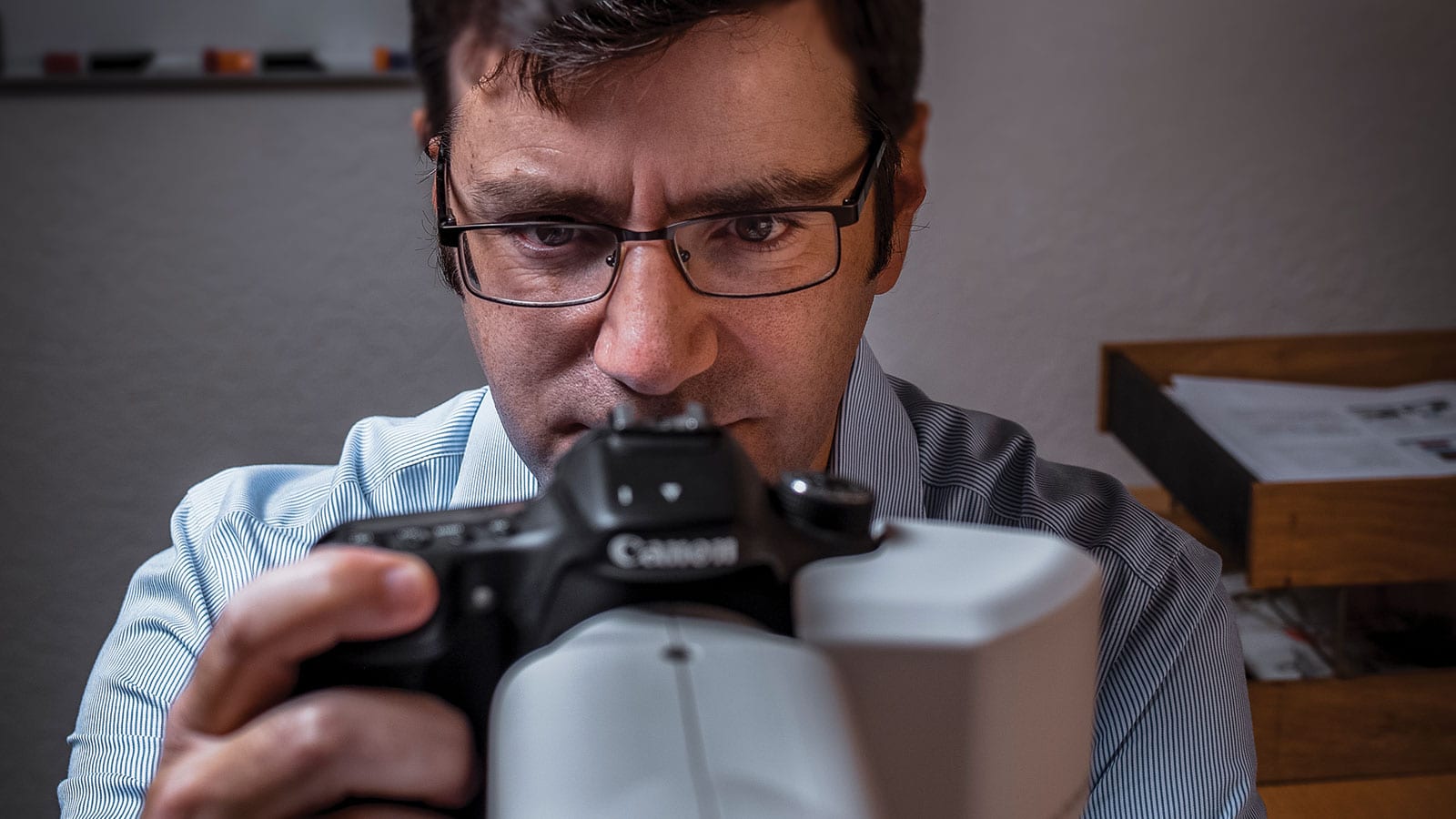 A man taking a photo