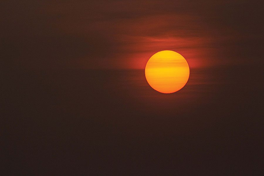 Photo of the Sun at sunset