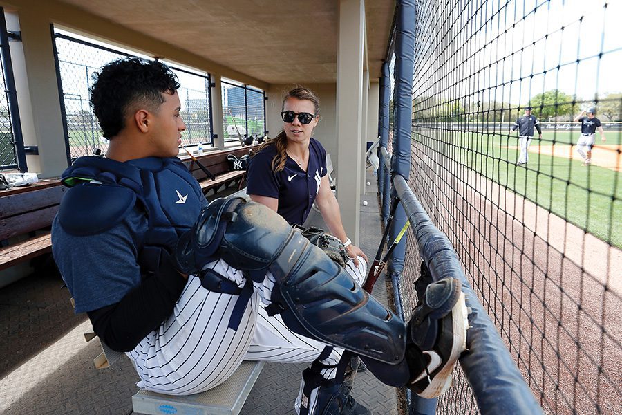 Rachel Balkovec of the New York Yankees at the New York Yankees