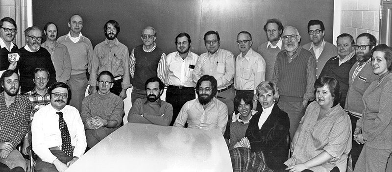 dongarra-group black and white photo of Dongarra with colleagues