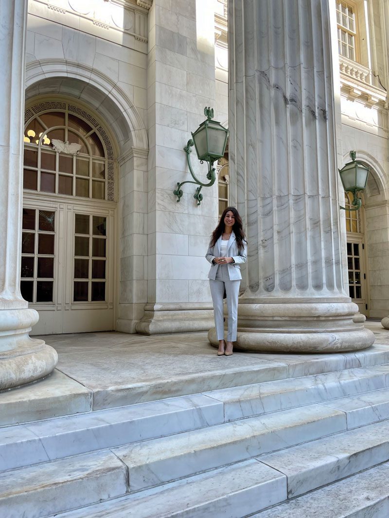 Jaymie Roybal outside the 10th U.S. Circuit Court of Appeals courthouse